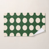 Groene ivoor kleur polka stippen bad handdoek (Handdoek)