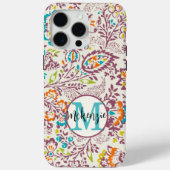 Groene Ivoor Plum Damask Personaliseer iPhone Case-Mate iPhone Case (Achterkant)