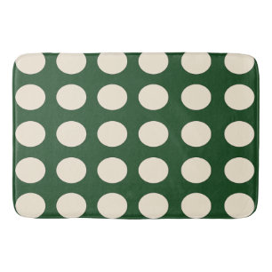 Groene Ivoorkleur Polka Dot Badmat