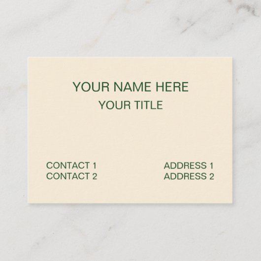 Groene Ivoorkleur Polka Dot Visitekaartje (Achterkant)