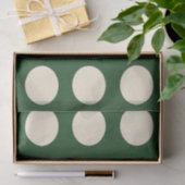 Groene Ivoorkleurige Stippen Tissuepapier (Geschenk)