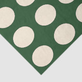 Groene Ivoorkleurige Stippen Tissuepapier (Detail)