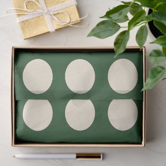 groene ivoren stip tissuepapier (Geschenk)