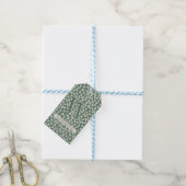 Groene Ivory Bloem twee dubbel Dank je Cadeaulabel (Met Touw)