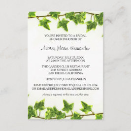Groene Ivy - 3x5 bruidsdouche uitnodiging