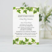 Groene Ivy - 3x5 Couple's Wedding Shower Uitnodigi Kaart (Staand voorkant)