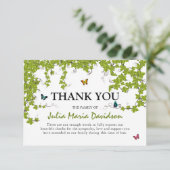 Groene Ivy & Butterflies Sympathie Hartelijk dank (Staand voorkant)
