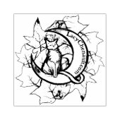 Groene Ivy Cat Moon Child Art Luna Cats Rubberstempel (Afrduk)