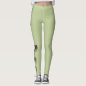 Groene Ivy Fotografische Lime Groen Leggings (Voorkant)