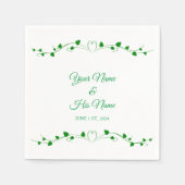 Groene Ivy Hart Vine Thunder_Cove Servet (Voorkant)