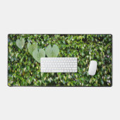 Groene Ivy hartvorm laat natuurlijke fotografisch Bureaumat (Keyboard & Muis)
