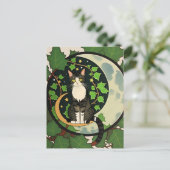 Groene Ivy Natuur Katten Kitty Kat Groene bladeren Briefkaart (Staand voorkant)