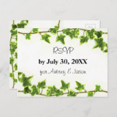 Groene Ivy - RSVP Post Kaart (Voorkant / Achterkant)