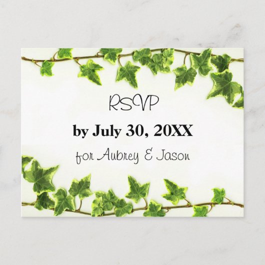 Groene Ivy - RSVP Post Kaart (Voorkant)