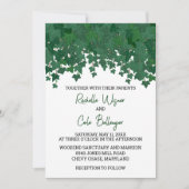 Groene Ivy Tuin Bruiloft Kaart (Voorkant)
