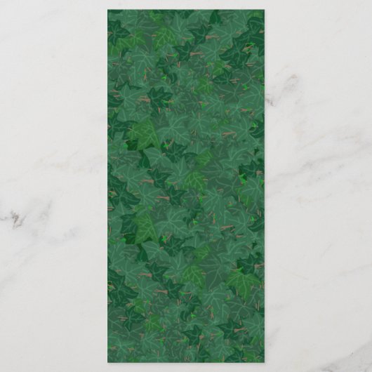 Groene Ivy Tuin Bruiloft Menu (Achterkant)