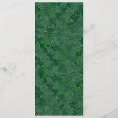 Groene Ivy Tuin Bruiloft Programmakaart (Achterkant)