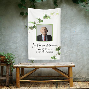 Groene Ivy Vine Waterverf Viering van het leven Spandoek