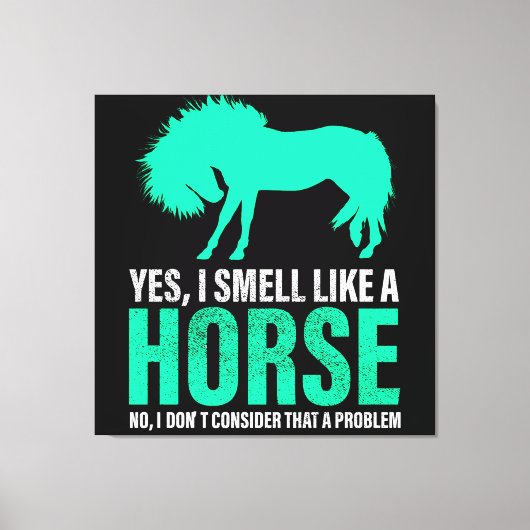 Groene ja, ik ruik als een paard canvas afdruk (Voorkant)