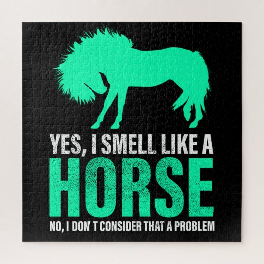 Groene ja, ik ruik als een paard legpuzzel (Verticaal)