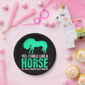 Groene ja, ik ruik als een paard papieren bordje (Feest)