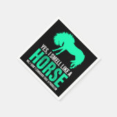 Groene ja, ik ruik als een paard servet (Hoek)