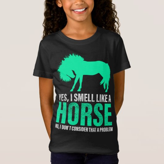 Groene ja, ik ruik als een paard t-shirt (Voorkant)