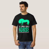 Groene ja, ik ruik als een paard t-shirt (Voorkant volledig)