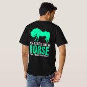 Groene ja, ik ruik als een paard t-shirt (Achterkant volledig)