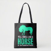 Groene ja, ik ruik als een paard tote bag (Voorkant)