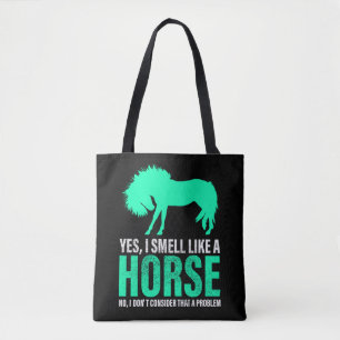 Groene ja, ik ruik als een paard tote bag