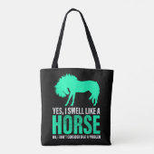 Groene ja, ik ruik als een paard tote bag (Achterkant)