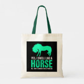 Groene ja, ik ruik als een paard tote bag (Achterkant)