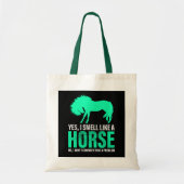 Groene ja, ik ruik als een paard tote bag (Voorkant)