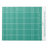 Groene jaarlijkse nieuwjaarsbudgettering notitieblok (Voorkant)