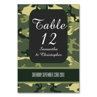 Groene jacht of militaire camo bruiloft kaart