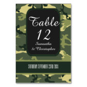 Groene jacht of militaire camo bruiloft kaart (Voorkant)
