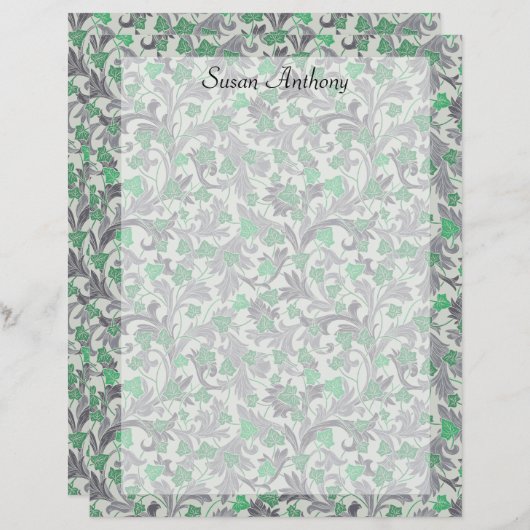  groene jachtwijnen die groeien op het papier van  (Voorkant / Achterkant)