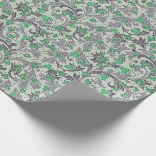 groene jachtwijnen die op Trellis groeien Cadeaupapier (Hoek)