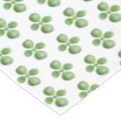 Groene Jade Boombladeren op Wit Tafelkleed (Gekanteld)