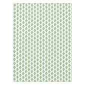 Groene Jade Boombladeren op Wit Tafelkleed (Voorkant)