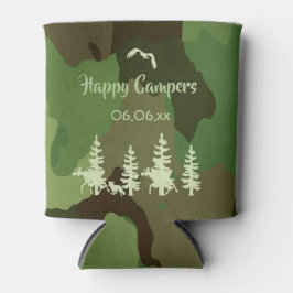 Groene jagers camouflage en wildlife print blikjeskoeler