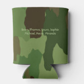 Groene jagers camouflage en wildlife print blikjeskoeler (Achterkant)