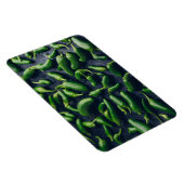 Groene Jalapeno Peppers op concrete achtergrond Magneet (Rechterzijde)