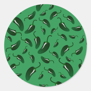 Groene jalapenpepers ronde sticker