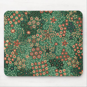 Groene Japanse bloem achtergrond traditionele flor Muismat