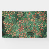 Groene Japanse bloem achtergrond traditionele flor Spandoek (Horizontaal)