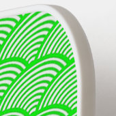 Groene Japanse golven Pickleball Paddle (Links Detail)