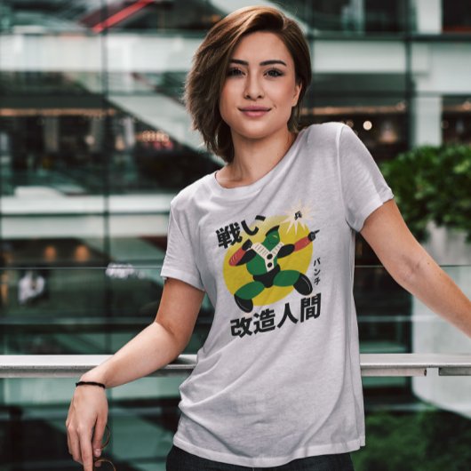 Groene Japanse Robot Warrior T-shirt