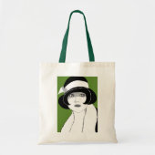Groene jaren 1920 tote bag (Voorkant)